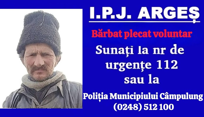 37499f80 f440 433f 81ff 0dd284b1175a - Alertă în Vlădești. Bărbat de 51 de ani, dat dispărut