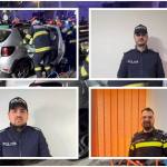3652 - Aflați în timpul liber 3 polițiști argeșeni au prins un șofer fugar și au acordat primul ajutor victimei