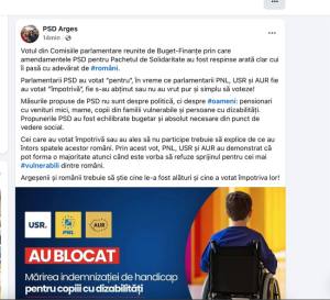 Sursă foot: FB PSD ARges