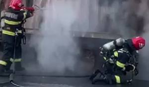 tir Copy - Intervenție de urgență în Drăganu! TIR în flăcări