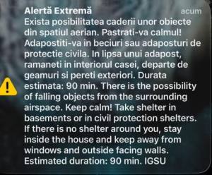 2 - Mesaj RO-Alert pentru locuitorii din Tulcea: „Adăpostiţi-vă în beciuri sau adăposturi”