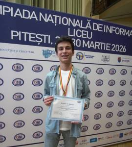 stefan dore olimpiada 2 - Mândria Argeșului: Ștefan Dore, singurul român care a obținut 10 la admiterea la Facultatea de Automatică și Calculatoare