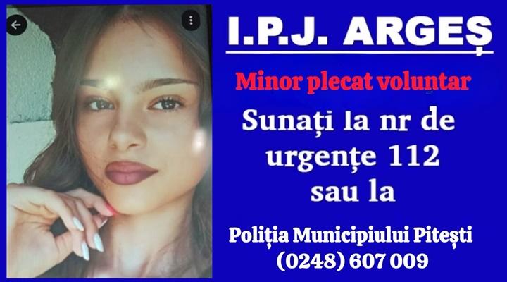 1dd07ed0 53f0 4cd9 9732 70e408f5fbb1 - Alertă în Micești. Adolescentă de 15 ani, dată dispărută