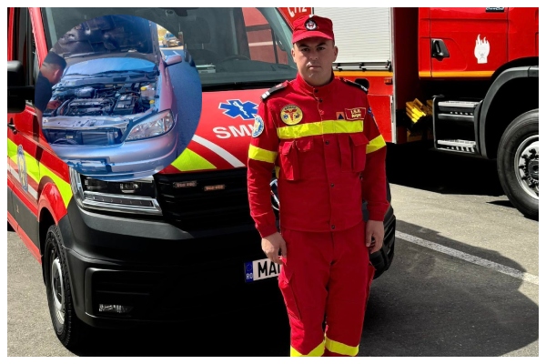 BeFunky collage 51 - Incendiu auto la Podul Viilor! Un pompier argeșean a intervenit imediat