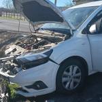 accident Dedulești mașină intrată într-un cap de pod