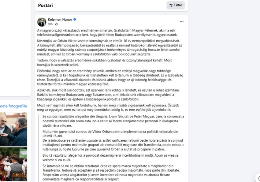 Sursă foot: FB Kelemen Hunor