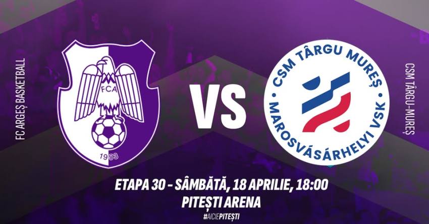 CRBL este invitatul special al meciului dintre FC Argeș Basketball și CSM Târgu-Mureș 1 Fc Argeș Basketball