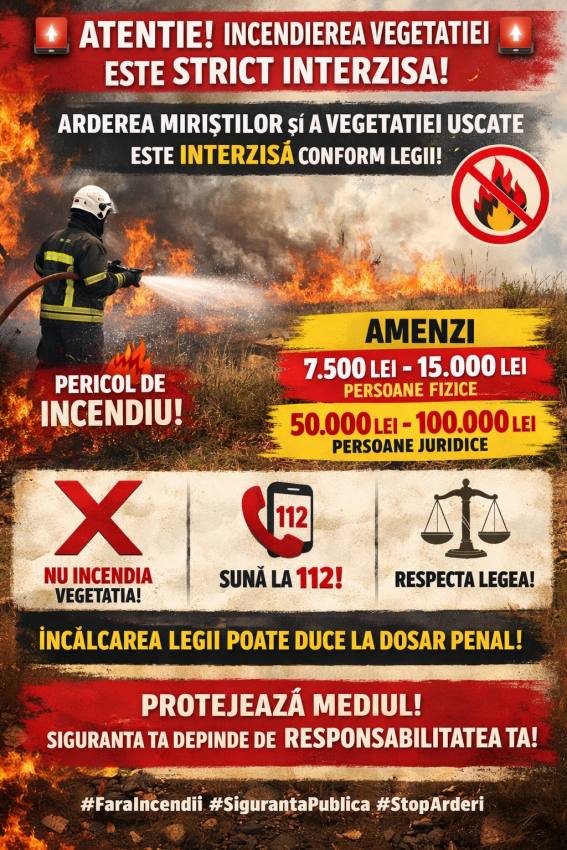 incendiu vegetatie Ștefanești