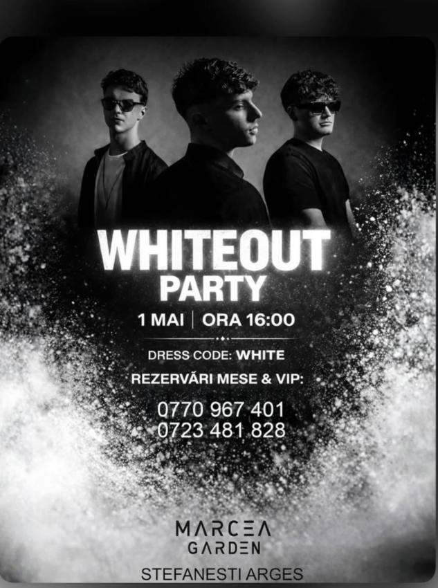 WHITE Party la Marcea pe 1 mai! DJ de top și atmosferă incendiară! 1 Party la Marcea