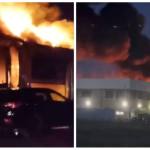 incendiu service auto Galați