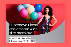 Untitled project 28 - Cadouri și surprize pentru clienți: Supernova Pitești marchează 4 ani de la deschidere!