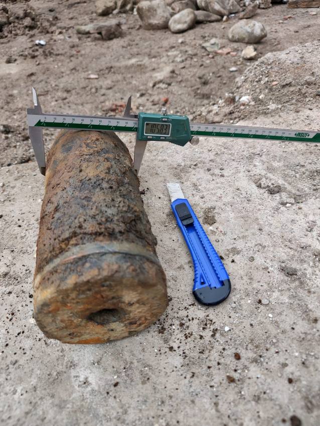 Proiectil din Primul Război Mondial, descoperit în Argeș