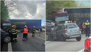 cats - Accident grav pe DN 7. Mașină cu numere de Argeș implicată