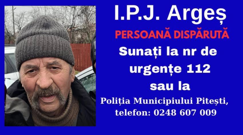 bărbat dispărut Pitești