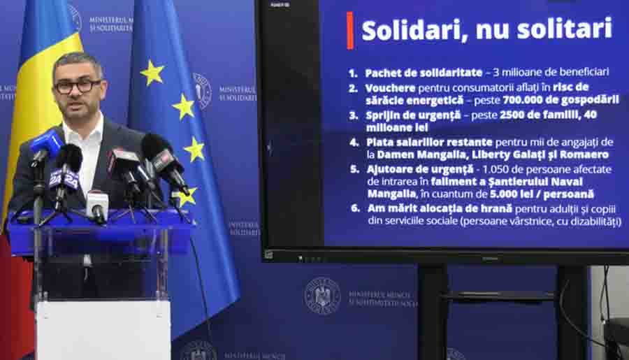 Sursă foto: screenshot FB Ministerul Muncii, Familiei, Tineretului și Solidaritatiile Sociale 