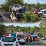 c52af6e3 5c08 4a6c 84e9 3d79007026d1 - Impact violent între un autoturism și un microbuz. 10 persoane au ajuns la spital