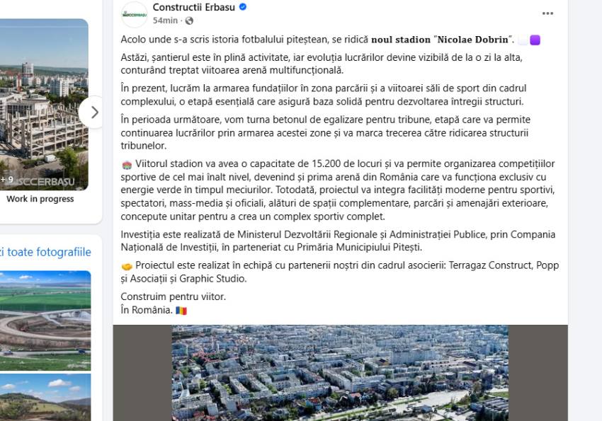 Sursă foto: FB Construcții Erbașu SA.
