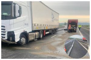 BeFunky collage 89 - Accident pe A1! Trafic îngreunat după ce un autotren a ajuns pe sensul opus