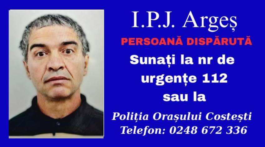 bărbat dispărut argeș