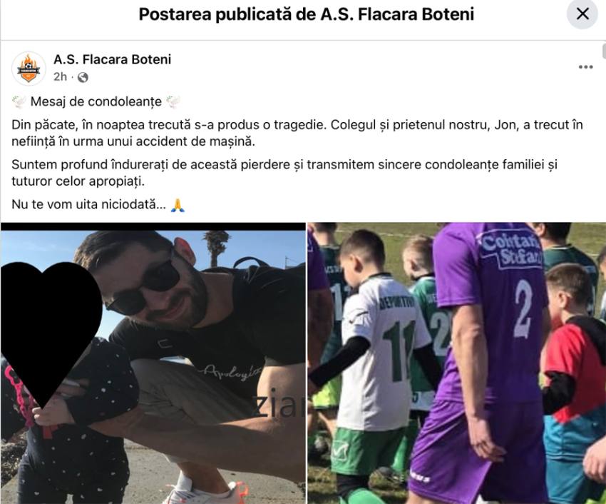 Sursă foto: screenshot FB Aș Flacăra Boteni