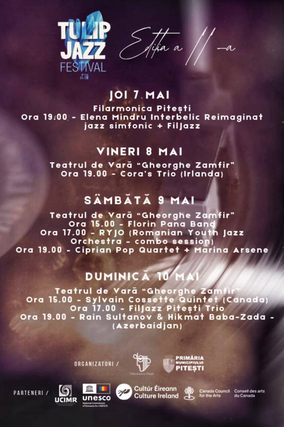 Afis Tulip Jazz Festival Filarmonica Pitești