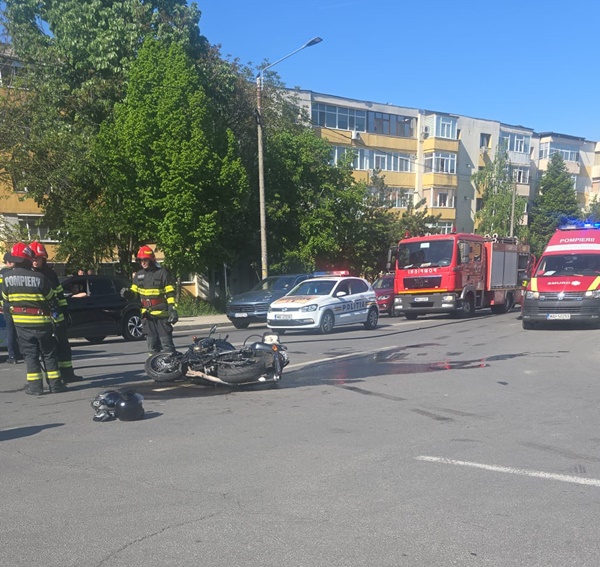 37143b7a 3f1e 4a29 9adf 9fca263e95ac - Încă un accident în Pitești. Impact violent între o motocicletă și un autoturism