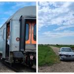 masina lovita de tren Arges