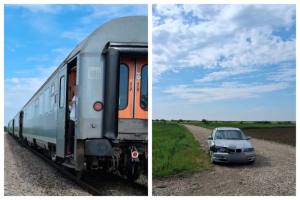 masina lovita de tren Arges