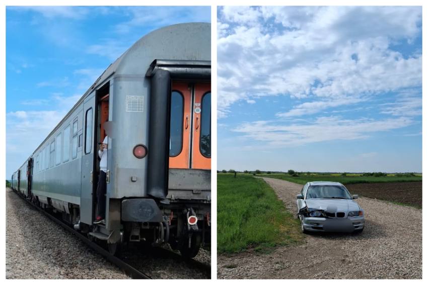 masina lovita de tren Arges