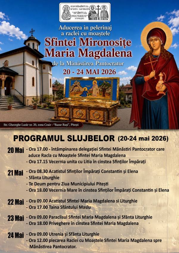 moaștele Sfintei Maria Magdalena de la Mănăstirea Pantocrator