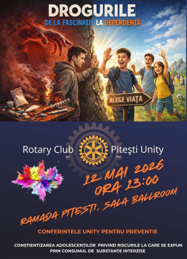 WhatsApp Image 2026 05 13 at 19.50.26 1 - Rotary Club Pitești Unity, implicare activă în lupta împotriva consumului de droguri