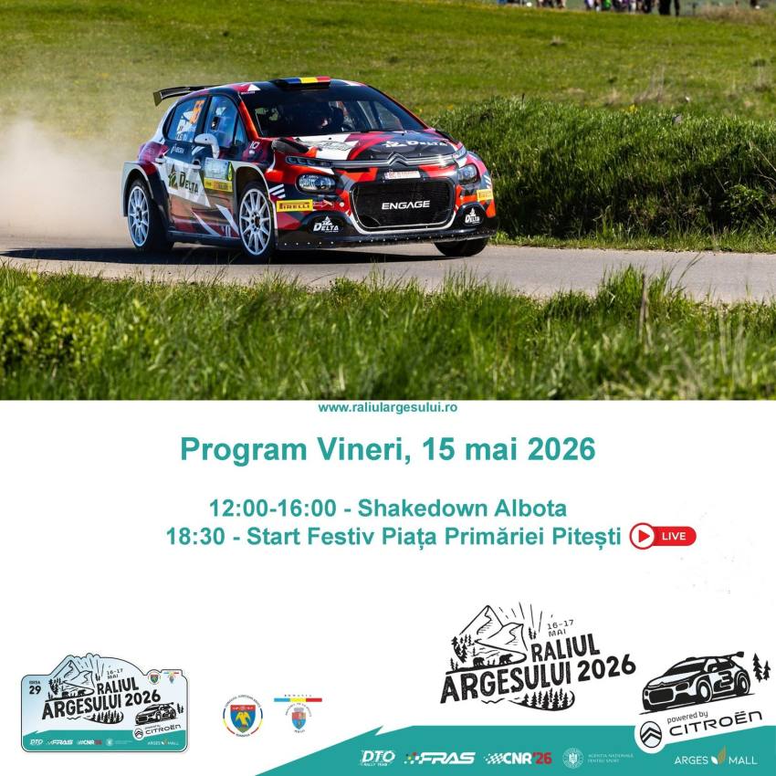 700035964 1690340452815549 2222436358033678372 n - Start festiv astăzi la Pitești pentru Raliul Argeșului 2026: show automobilistic în centrul orașului