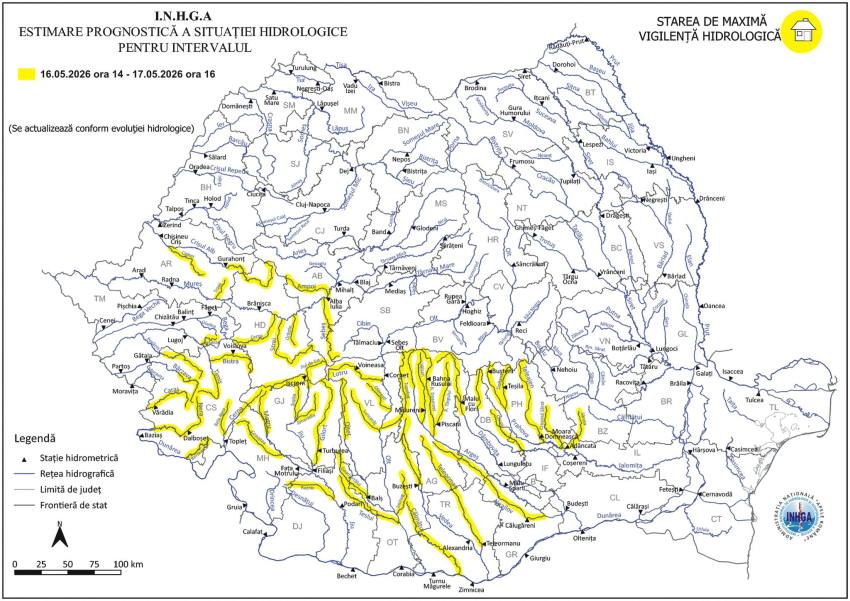 697792906 1403122198523245 4614063261156907972 n - Cod galben de inundații în Argeș și în alte județe din țară