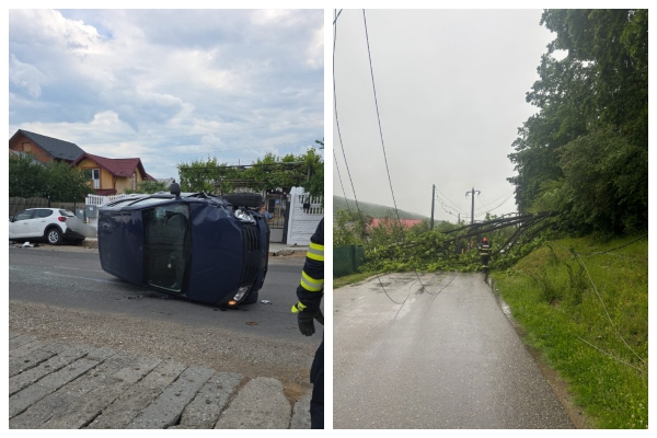 accident copac căzut vreme rea