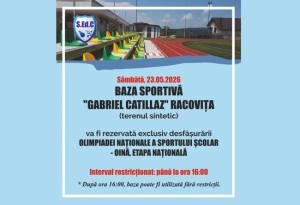 baza sportiva racovita1 - Acces restricționat sâmbătă la Baza Sportivă „Gabriel Catillaz” din Racovița: se desfășoară etapa națională la oină