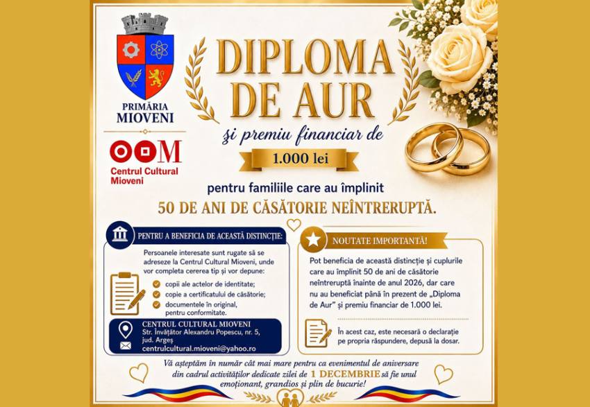 Sursă foto: FB Primăria Orașului Mioveni
