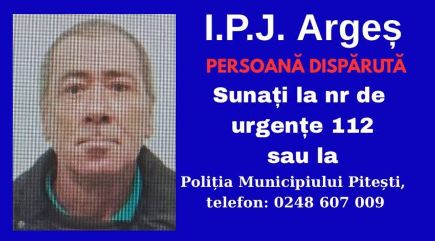 bărbat dispărut Argeș Merișani