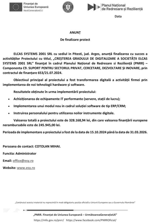 ANUNȚ de finalizare proiect 1 anunt finalizare proiect 2 - ANUNȚ de finalizare proiect