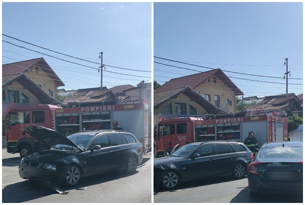 page 1 - Încă un accident în Pitești. Impact între 2 mașini pe strada Basarabiei, o persoană transportată la spital