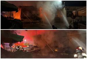 page 2 - Incendiu puternic în Pitești! Flăcări violente la En Gros