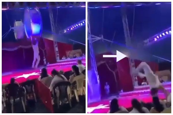 acrobat căzut la circ Slatina