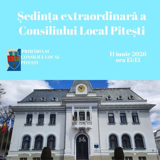 Ședință extraordinară de Consiliu Local la Pitești! 1 sedinta CL Pitesti