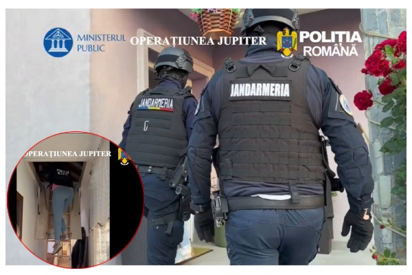 Peste 200 de percheziții în toată țara. Foto: captură video Poliția Română
