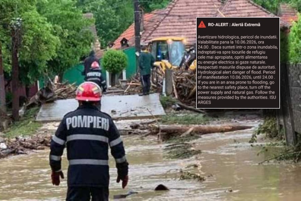 Inundatii RO Alert Arges - RO-ALERT în Argeș! Pericol de inundații și viituri rapide până joi la prânz
