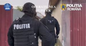 percheziții/ foto captură video Poliția Română