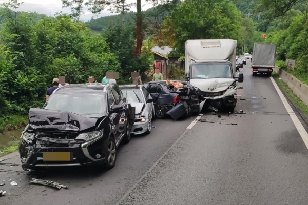 accident DN 7 Valea Oltului