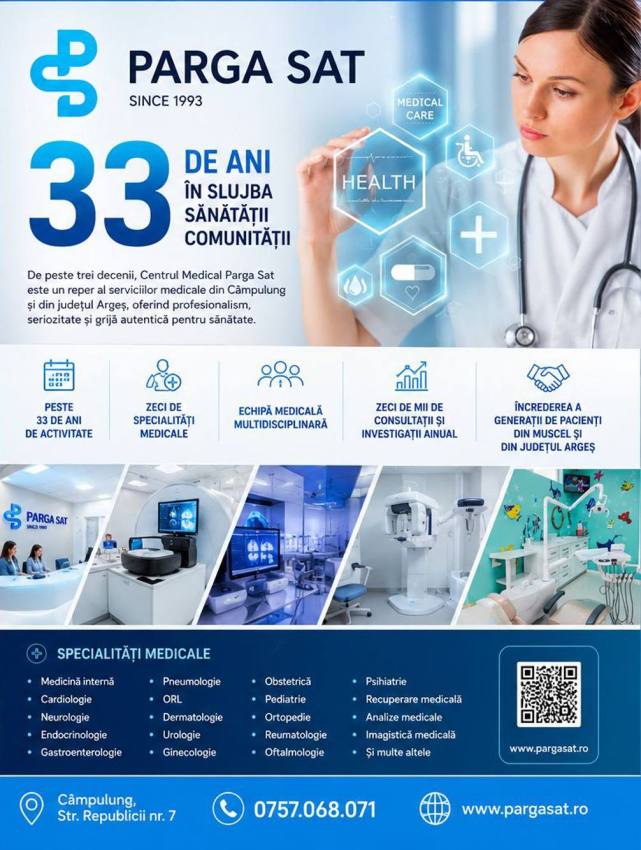 PARGASAT 1 - CENTRUL MEDICAL PARGA SAT - 33 de ani în slujba sănătății comunității