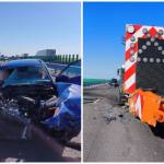 Accident pe DEx 12 Craiova-Pitești! Autospecială a DRDP, lovită violent de un autoturism 10 accident Dex Craiova Pitești