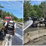 garda de mediu cisterna rasturnata benzina DN 7 Cotmeana