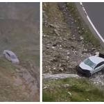 VIDEO | Imagini incredibile pe Transfăgărășan! Un autoturism s-a prăbușit într-o râpă 11 mașină răsturnată Transfăgărășan